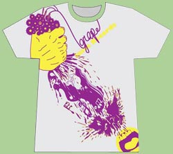 Grape Juice Records 5th Anniversary t-shirt design contest submission