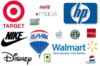 Logos of companies to intern for