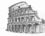 A sketch of the Coliseum in Rome