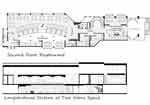Second Floor Restaurant Floorplan and Longitudinal Section
