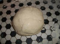 White bread dough after kneading