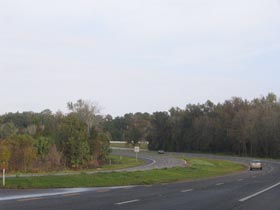 US 441 bends around a lake