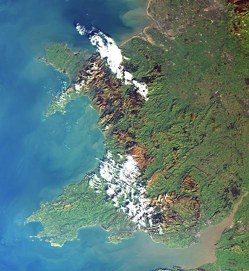 Satellite Map Of Wales Scott Catey