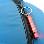 Whistle attached to PFD
