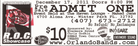 Orlando Showcase Ticket