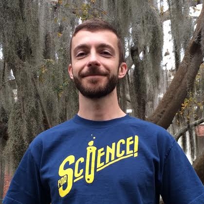 Dan with Science t-shirt