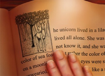 picture of hand and unicorn book