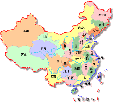 map of China