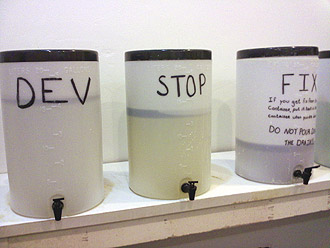 Standard development chemicals in the darkroom I used.