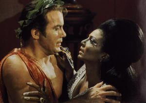 Kirk and Uhura, what is this? Kirk? A Roman Caesar?