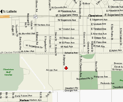 Map of Clewiston