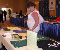 The t-shirt booth run by CFFA member.