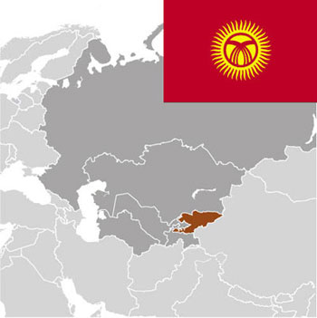kyrgyzstan on world map