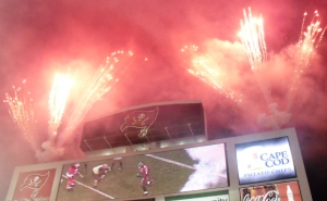 Fireworks as Ronde Barber takes the field