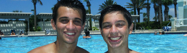 Swimming with my brother