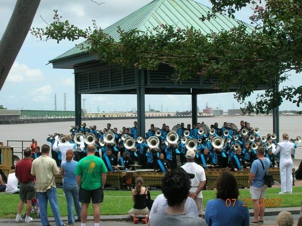 performance on the New Orleans waterfront