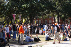 Flash mob on the University of Florida campus