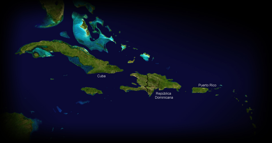 map of the antilles