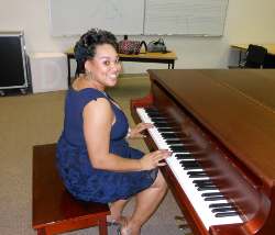 piano in practice room