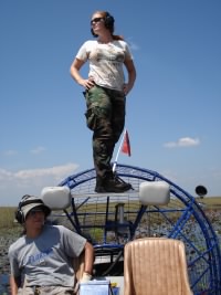 danielle on airboat