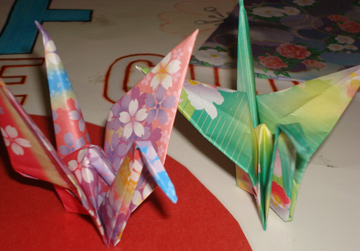 Paper Cranes - Photo by Emily Stanton