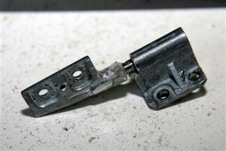 Hinges with excess J-B Weld filed off.