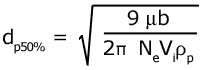 Lapple equation for the particle size with 50% collection efficiency