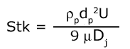 Stokes number equation